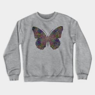 Glam Rainbow Metallic Butterfly Crewneck Sweatshirt